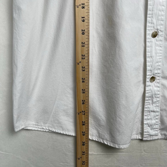 Cabela's Men's XL Lightweight Vented‎ Fishing Shirt Button Up Short Sleeve White - Picture 11 of 13